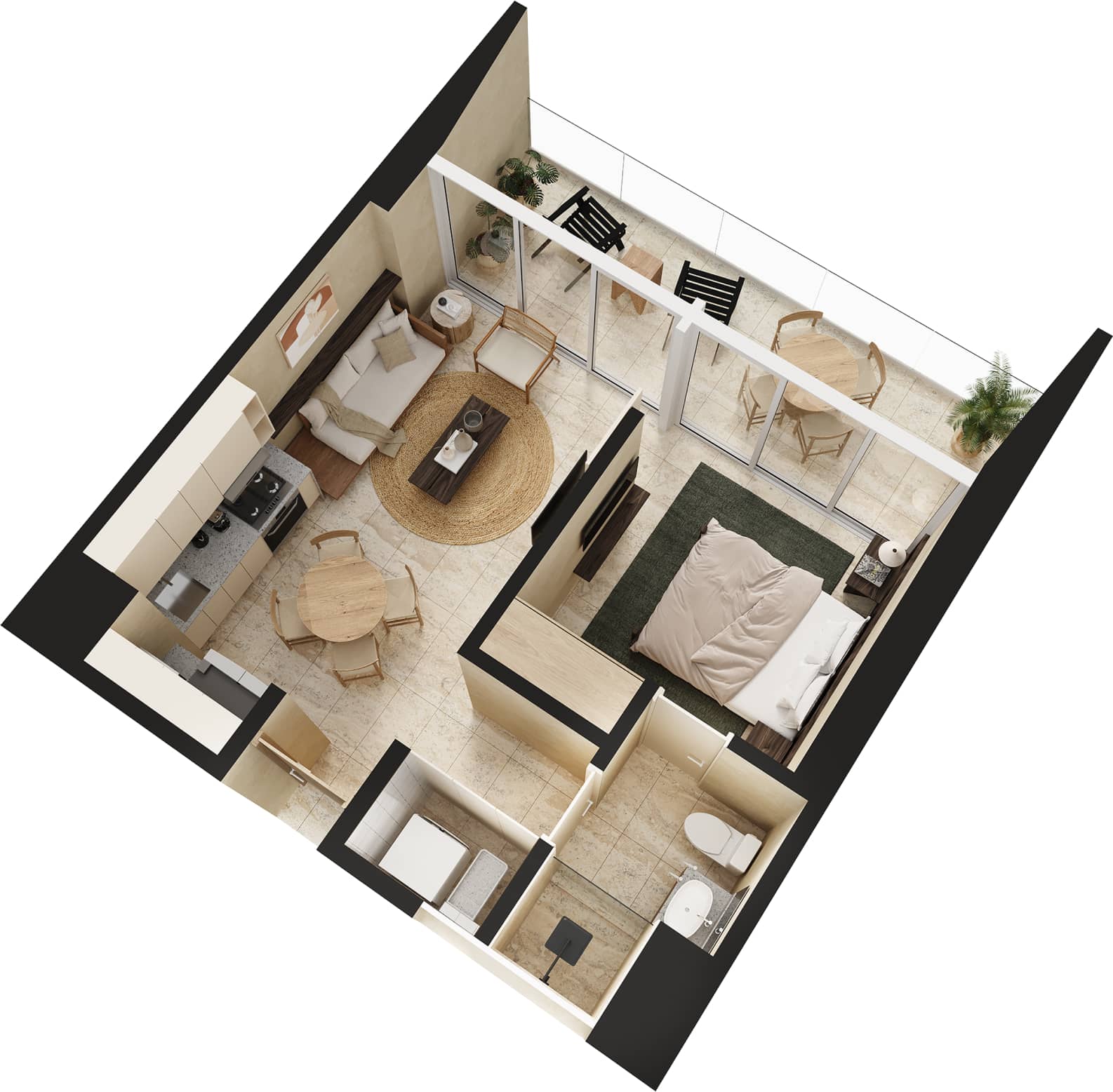 departamento personal <strong>con  vista a la  montaña</strong>